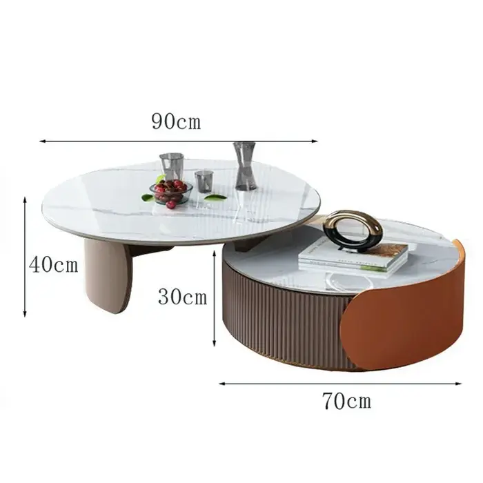 Tables basses en marbre glamour européen