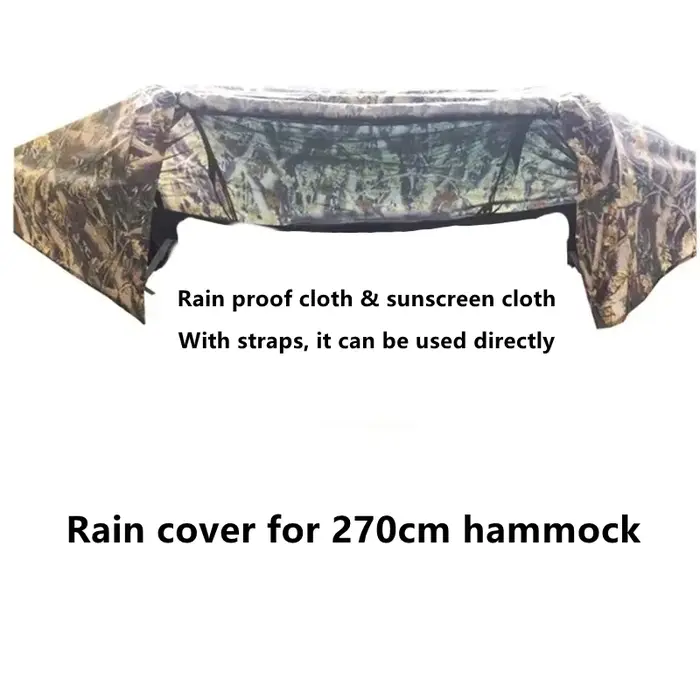 Hamac de voyage en tissu imperméable pour hamac de 270cm, auvent de protection solaire pour hamac av