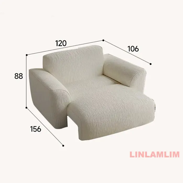 Canapé sectionnel convertible Linlamlim avec fonction de relaxation électrique, canapé-lit électriqu