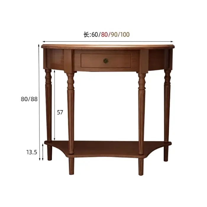 Table Console classique rustique avec tiroirs