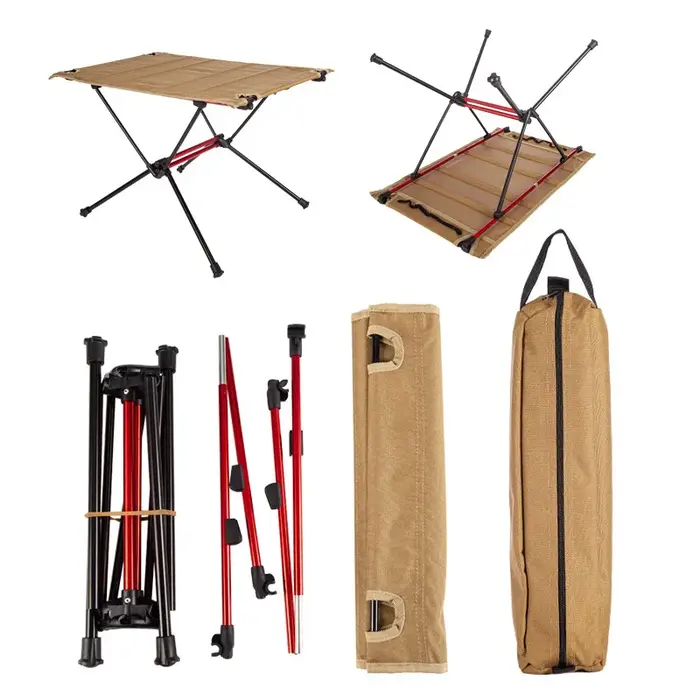 Table pliante portative en tissu, facile à transporter, Table de Camping pour barbecue, 60x40cm