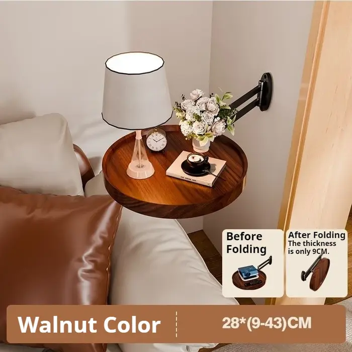 Tables basses murales Table basse ronde pliante Tables d'appoint miniatures en bois Table basse mode