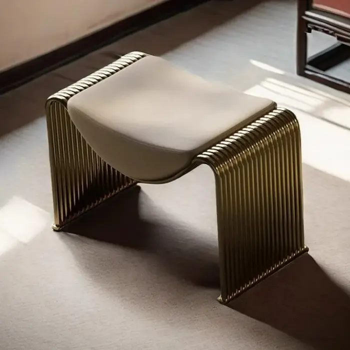 Ottomans de luxe légers italiens portant des chaussures changeantes tabouret cosmétique ménage porch