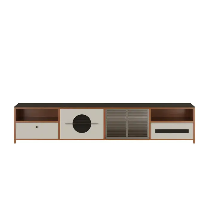 Meuble TV vintage en bois massif, petit meuble de rangement pour salon, bureau, chambre, mobilier de