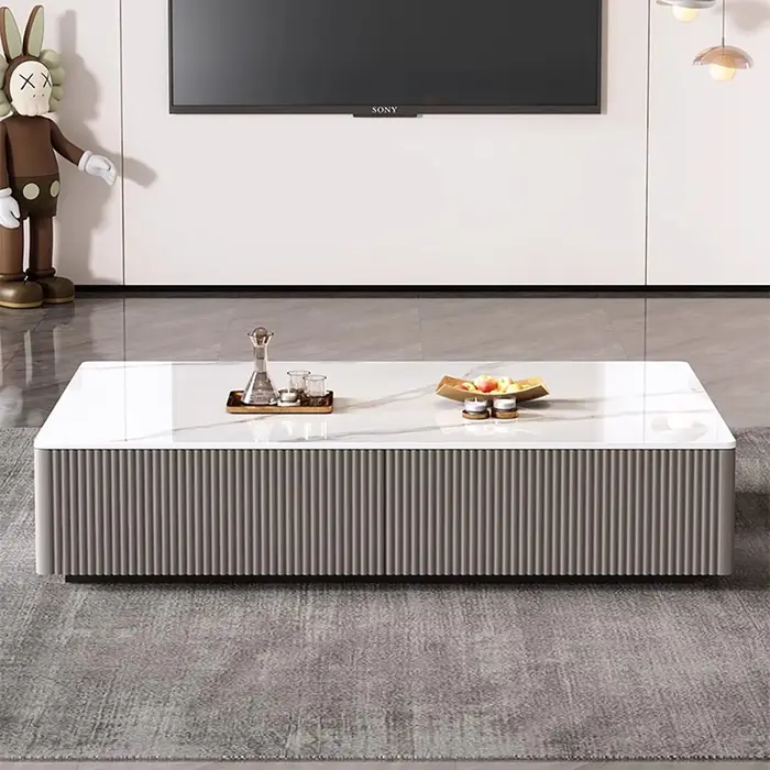 Table Basse Nordique de Luxe au Design Moderne et Simple