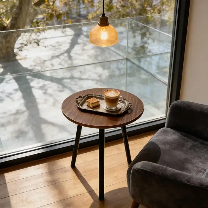 1 petite table basse à rotonité simple. | Table d'angle d'appoint pour canapé, pour salon, chambre