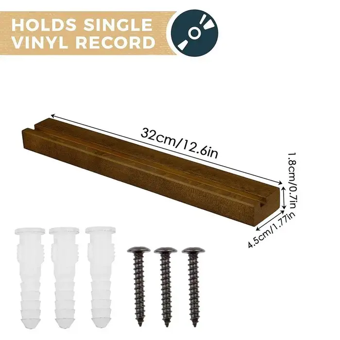 Support mural pour disques vinyles en bois, étagère murale pour disques, étagères de rangement pour 