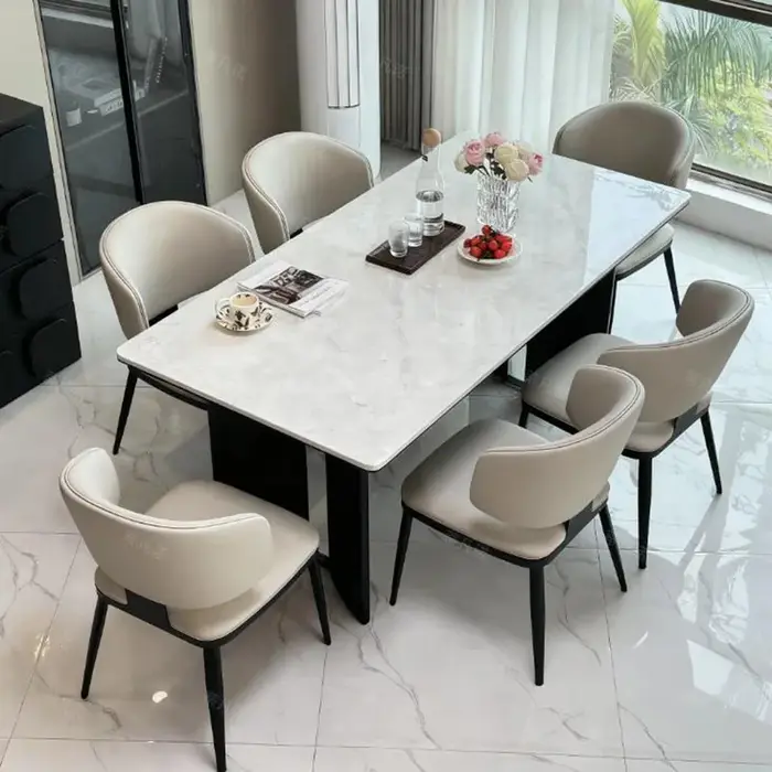 Table à manger rectangulaire de luxe italienne