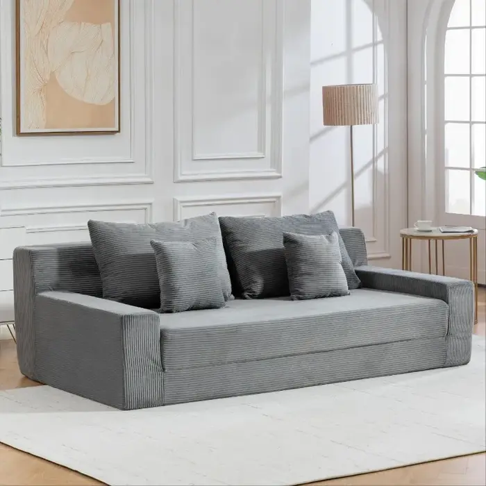 Canapé-lit modulaire pliable 2-en-1 à compression sous vide pour petits espaces