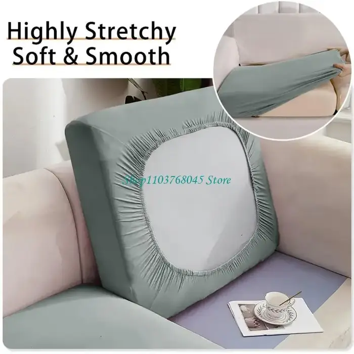 Housse coussin canapé en soie lait