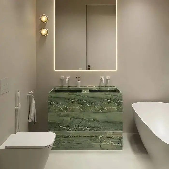 Décors Meuble De Salle De Bain moderne vert européen gain De place Meuble De Salle De Bain debout Me