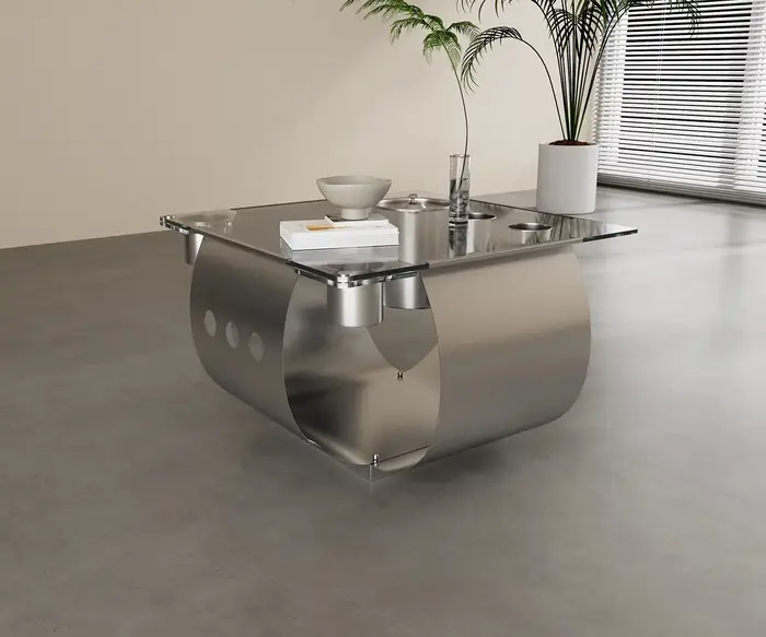 Table basse De luxe européenne Design Unique Table basse moderne à la mode rectangulaire Meubles De 