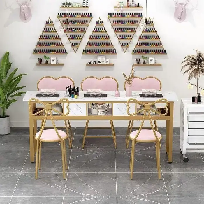 Tabouret de courtoisie avec nœud papillon, chaise de courtoisie rose, coussin en velours, cadre en m