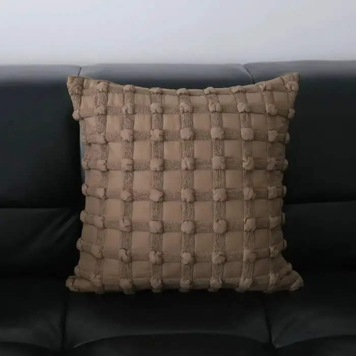 Juste de coussin carrée Maillard au design moderne à rayures