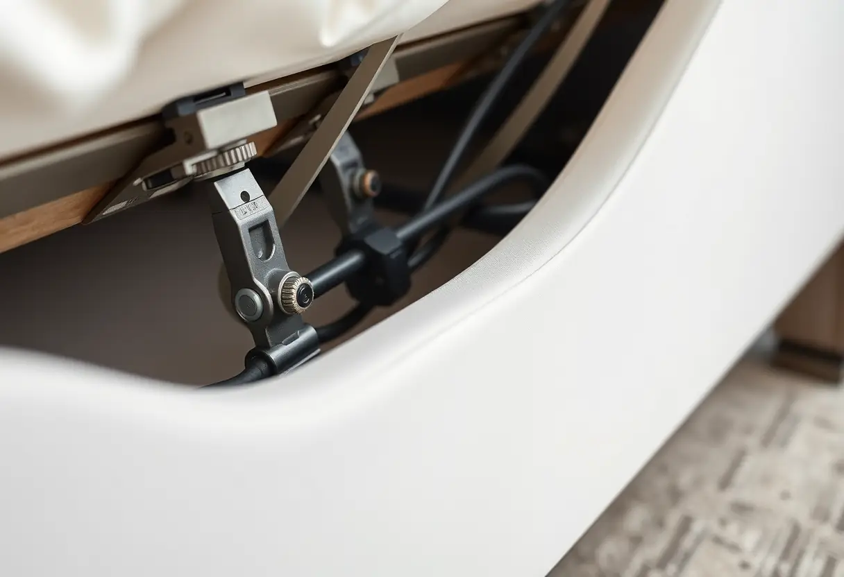 Mécanisme électrique d'un canapé-lit escamotable